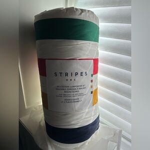 HBC Stripes Multistripe Queen/Double Comforter Set